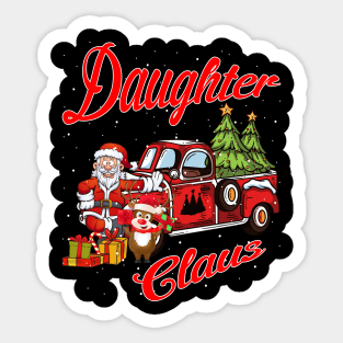 Daughter Claus Santa Car Christmas Funny Awesome Gift Sticker